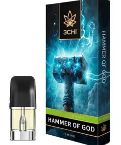 3CHI | True Strain THC Vape Pod - Hammer of God | Hybrid - 2g Disposable Vape Pod