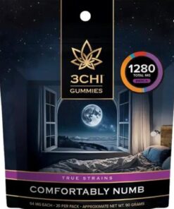 3CHI | True Strains High Potency Gummies Comfortably Numb Indica | 128mg - 2ct