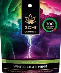 3CHI | True Strains High Potency Gummies White Lightning Hybrid | 30mg - 2ct