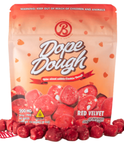 Baked Bags | Dope Dough - Red Velvet Edibles | D9 THC Cookie Dough Bites | 5mg - 40ct