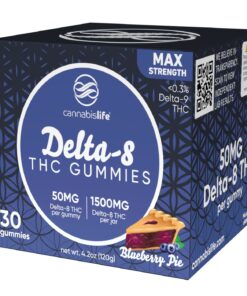 Cannabis Life | Delta-8 THC Gummies - Blueberry Pie | 50mg - 30ct