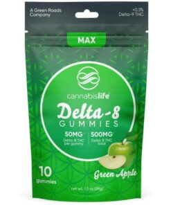 Cannabis Life | Delta-8 THC Gummies - Green Apple | 50mg - 10ct