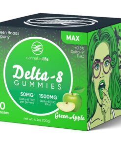 Cannabis Life | Delta-8 THC Gummies - Green Apple | 50mg - 30ct