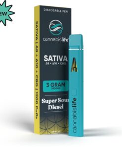 Cannabis Life | Super Sour Diesel THC Vape Pen | 3g Hybrid - Entourage Blend Disposable Vape