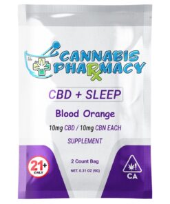 Cannabis Pharmacy CBD Sleep Gummies | 10mg CBD + 10mg CBN + 5mg Melatonin - Blood Orange - 2ct