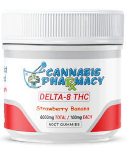 Cannabis Pharmacy Delta-8 THC Gummies | 100mg - Strawberry Banana - 60ct