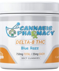 Cannabis Pharmacy Delta-8 THC Gummies | 25mg - Blue Raspberry - 30ct