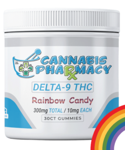 Cannabis Pharmacy Delta-9 THC Gummies | 10mg - Rainbow Candy - 30ct