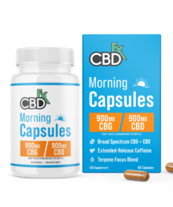 CBDfx | CBD Capsules - Morning | 900mg CBD + 900mg CBG - 60ct