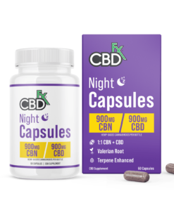 CBDfx | CBD Capsules - Night | 900mg CBD + 900mg CBN - 60ct