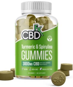 CBDfx | CBD, Turmeric & Spirulina Gummies | 3000mg - 60ct