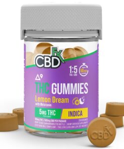 CBDfx | Delta-9 THC & Melatonin Gummies Lemon Dream | 5mg THC + 25mg CBD-(20ct)