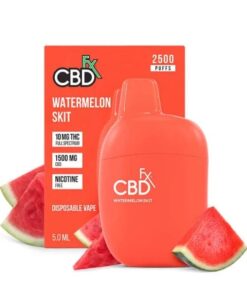 CBDfx | THC Vape Pen - Watermelon Skit - 1500mg CBD + 10mg THC