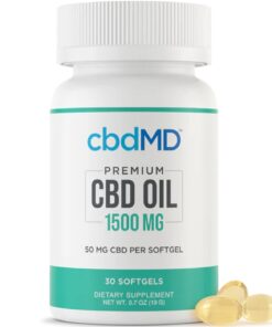 cbdMD | CBD Broad Spectrum Softgels | 1500mg - 30 Count