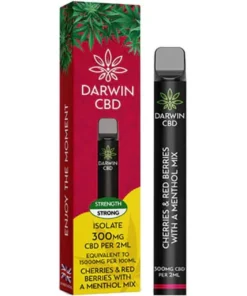 Darwin CBD cherry berry menthol 300mg CBD disposable vape 2ml