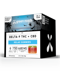 Green Roads | Delta-9 THC Gummies 25:1 Cherry Lime Pie | 6mg THC + 150mg CBD - 30ct