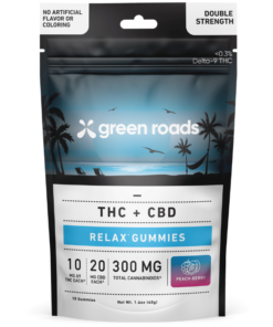 Green Roads | Delta-9 THC Gummies Peach Berry | 10mg THC + 20mg CBD - 10ct