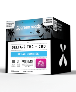 Green Roads | Delta-9 THC Gummies Wildberry | 10mg THC + 20mg CBD – 30ct
