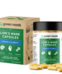 Green Roads | Lions Mane Capsules | Focus & Clarity Nootropics 500mg - 60 Count
