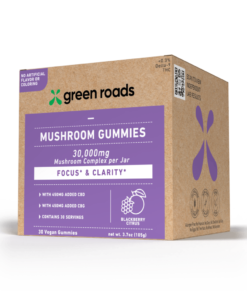 Green Roads | Mushroom Gummies - Focus & Clarity | Cordycep Mushroom Nootropics with 15mg of CBD - 30ct
