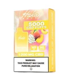 Huka Puff | Peaches & Cream CBD Vape - 5000 Puffs