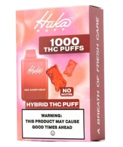 Huka Puff | Red Gummy Bear CBD Disposable Vape | with Microdose THC - 1000 Puffs
