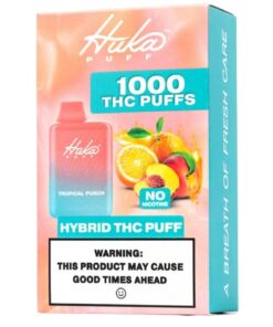 Huka Puff | Tropical Punch CBD Disposable Vape | with Microdose THC - 1000 Puffs