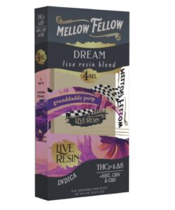 Mellow Fellow | Dream Blend Live Resin THC Vape | 4ml - Granddaddy Purp - Indica