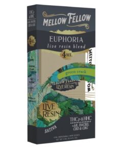 Mellow Fellow | Euphoria Blend Live Resin THC Vape | 4ml - Green Crack - Sativa