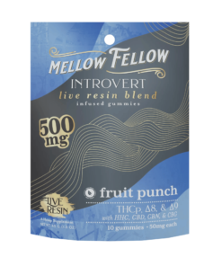 Mellow Fellow | Introvert Blend Live Resin Gummies | Fruit Punch - 500mg - 10ct