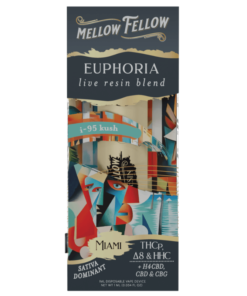 Mellow Fellow | THC Vape Pen - I-95 Kush | Euphoria Live Resin Blend Disposable Vape | 1g - Hybrid