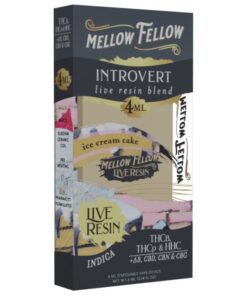 Mellow Fellow | THC Vape Pen - Ice Cream Cake | Introvert Live Resin Blend Disposable Vape | 4g - Indica