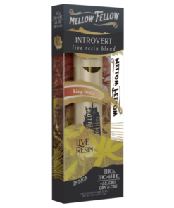 Mellow Fellow | THC Vape Pen - King Louis | Introvert Live Resin Blend Disposable Vape | 2g - Indica
