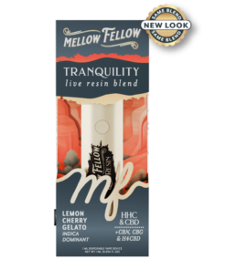 Mellow Fellow | Tranquility Blend Live Resin THC Vape | 1ml - Lemon Cherry Gelato - Hybrid