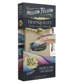 Mellow Fellow | Tranquility Blend Live Resin THC Vape | 4ml - Tahoe OG - Hybrid