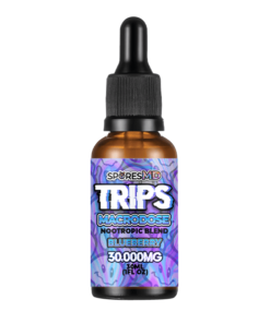 sporesMD | Trips 30,000mg Blueberry Mushroom Tincture | Nootropic Blend