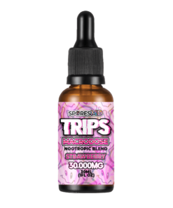 sporesMD | Trips 30,000mg Strawberry Mushroom Tincture | Nootropic Blend