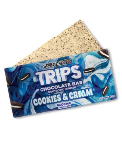 sporesMD | Trips Cookies & Cream Magic Mushroom Chocolate Bar | 12 squares per bar