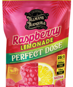 Tillmans Tranquils | 25:1 CBD:Delta-9 THC Gummy (15ct) - 260mg - Raspberry Lemonade