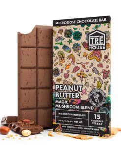 TRE House | Peanut Butter Magic Mushroom Chocolate Bar | 15 squares per bar