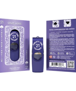 Twenty One | Grape Nerdz THC Vape Pen | THCA & THCP Disposable Vape | 2g - Indica