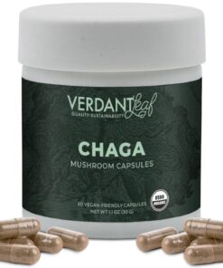 Verdant Leaf | Chaga Mushroom Capsules - 60ct | Mushroom Nootropics