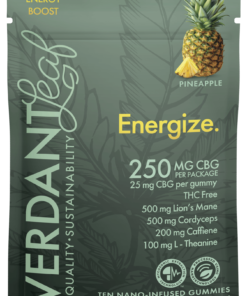 Verdant Leaf | Mushroom Gummies - Energy Blend | Mushroom Nootropics with 25mg of CBG - 10ct
