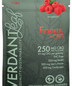 Verdant Leaf | Mushroom Gummies - Focus + CBG | Mushroom Nootropics with 25mg of CBG - 10ct