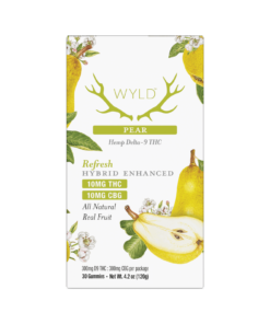 WYLD | Pear Gummies | 10mg Delta-9 THC + 10mg CBD - 30 Count