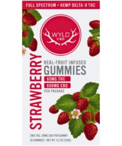 WYLD | Strawberry Gummies | 2mg Delta-9 THC + 20mg CBD | - 10 Count